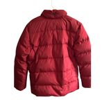 Womens Red Puffer Down Coat Warm Winter Quilted Outerwear Casual Jacket Size 12 Photo 4