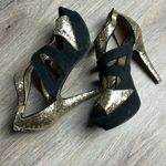 Guess Black and Gold Sparkle 5.25” Heels Size 8.5 Photo 1
