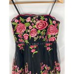 City Triangles  Rose Embroidered Strapless Dress Size 13 Photo 1