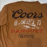 Coors  beer Brown Long Sleeve Shirt Sz M Photo 3