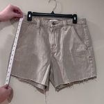 Abercrombie & Fitch Tan Jean Shorts Mid Rise Size 8 Photo 2