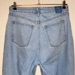 Abercrombie & Fitch Abercrombie 90s High Rise Relaxed Curve Love Straight Leg Jeans Distressed Knees Photo 5