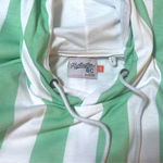Huntington Beach Club Surf Team Hoodie Women’s Size Large Placid Green Striped Photo 6