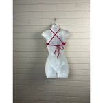 JOLYN   Red Vent Bikini Top size M Photo 3