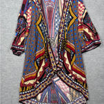 Flying Tomato Flying Tomato Womens Kimono M Bohemian Open-Front Cardigan Photo 0