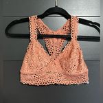 Aerie  Dusty Orange Full Lace Razor Back Bralette Women’s Bra Sz Small EUC Photo 0