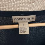 Notations  Black Cardigan Top Set Tie Front 3/4 Sleeve Knit S‎ Photo 4