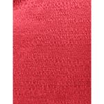 Chico's Size Medium (1) Red Textured Split Laced Up Neck Short Sleeve Top Photo 1