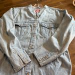 Vintage Denim Maxi Dress Long Line Pearl Snap Buttons Cowgirl Chambray Cottage Blue Size 12 Photo 11