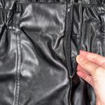 Windsor NEW Edgy Chic Black Faux Leather Paperbag Waist Shorts - New with Tags Photo 6