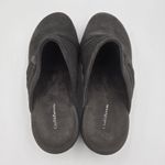 Croft & Barrow Leather Slip On Mule Clogs Charity Gray Block Heel Women Sz 7.5 M Photo 6