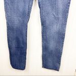 NYDJ Skinny Fit Blue Denim Jeans Snakeskin Fish Scale Print Women's Size 6 Photo 5