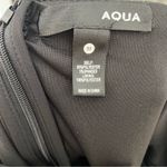 AQUA Cap Sleeve Square Neck Straight Leg Jumpsuit Black Women’s Sz M Photo 4