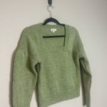 Roolee  Dear Reader Long Sleeve Cropped Square Neck‎ Sweater Puffy Sleeve Photo 1