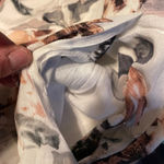 Moon River NWT  Gorgeous White Floral Lined Wide Leg Pants Size XS Photo 5