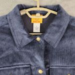 Ruby Rd  Shacket Women S Pincord Velvet Soft Long Sleeve Snap Front Shirt Jacket Photo 4