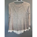 Hollister  Long Sleeve‎ Shirt Brown And Lace Medium EUC Photo 2