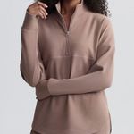 Varley NWT  Erina Half-Zip Sweat Pullover in Shadow Rose Marl Photo 0
