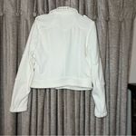 Cupcakes and Cashmere NWT  White Studded Asymmetrical Zip Bomber Jacket Size Medium Photo 7