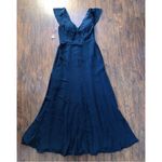 Jenny Yoo • Cecilia navy bridesmaid dress ruffled chiffon gown maxi formal Photo 1