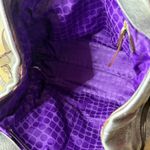 Kate Spade  Metallic Silver Pebbled Handbag Satchel Drawstring Dust Bag Shimmer Photo 6