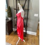 L'Agence Rose Silk Sarong Wrap Skirt Midi Dress Coral Rose Womens Size 8 Photo 5