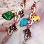 Handmade Fairycore Woodland Mushroom Earrings Photo 2