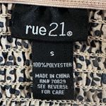 Rue 21 Womens Blouse Brown Animal Print Long Sleeve Smocked Cropped Top. Small Photo 4