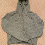 Brandy Melville Grey Cropped Zip Up Photo 0