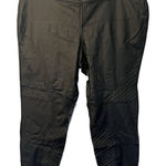 Lane Bryant LIVI  Black Ankle Pants Size 22/24 Black Faux Leather Moto Stretch Photo 0