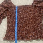 I.N. San Francisco  Floral Smocked Top in Brown Photo 10