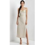 BHLDN Cali Satin Charmeuse Slip Dress, Champagne, 2 (US) Photo 0