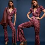 Free People NEW Free‎ People Rosaline Jumpsuit velvet floral print, XS Photo 1