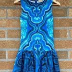 Torn By Ronny Kobo  Digital Print Azure Blue Dress  XS Photo 0