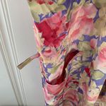 Vintage Pink Orange Floral Silky Robe Lingerie Size 14 plus Photo 3