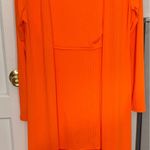 Women’s 3 Piece Lounger Wear Set Orange Size L Photo 1