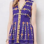 Maeve Anthropologie Dress Beaded Embellished Top Size 4 Photo 0