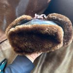 Vintage genuine Russian fur trapper aviator hat in rich chocolate brown NWT Photo 2