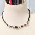 𝅺natural stones necklace Gray Photo 0