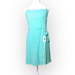 Nine West Green Faux Wrap Spaghetti Strap Boho Mini Dress Size XL Photo 3