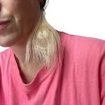 Womens feather earrings Tan Photo 3