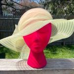 Vintage Kentucky Derby Hat Floral With Train Yellow Photo 0