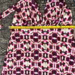 Talk to Angels Women’s Size M Red Maroon White Geo Print Long Maxi Halter Dress Size M Photo 6