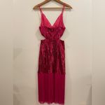 NWT Sequin Pink Fringe Cut Photo 8