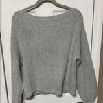 Tularosa Gray Ribbed Crew Neck Sweater Photo 3