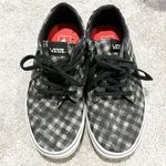 Vans  Size 7.5 Black, White Buffalo Plaid Skate Shoes Sneakers Photo 0