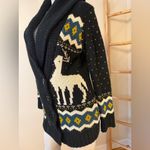 Forever 21  Contemporary Reindeer Button Up Cardigan Black Sweater Women’s M Photo 2