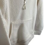 Topshop Borg Quarter Zip Fleece Sherpa Pocket Hoodie in Ivory Size XS Photo 9