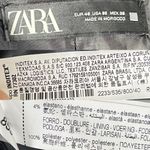 ZARA  Single Breasted Black Classic Fit Career Blazer Jacket Shoulder Pads Size 8 Photo 13