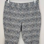Jessica London Blue and Black Pull-on Pants Size 20W Stretch Cropped Pants Photo 1